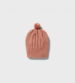 Wilson & Frenchy | Knitted Cable Hat | Cream Tan