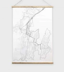 100% NZ Ltd Wall Chart | Map Of Wellington Homewares