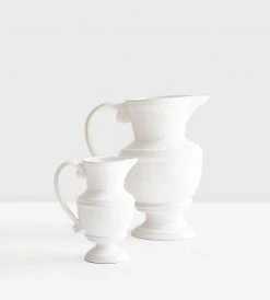 Father Rabbit Dining White Pitcher