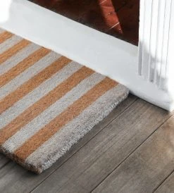 Doormat Designs Homewares White & Natural Stripes Doormat