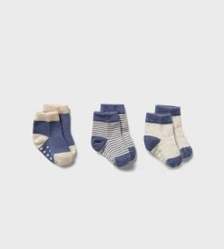 Baby + Child Wilson & Frenchy | Baby Socks Pack Of 3 | Rain Drop