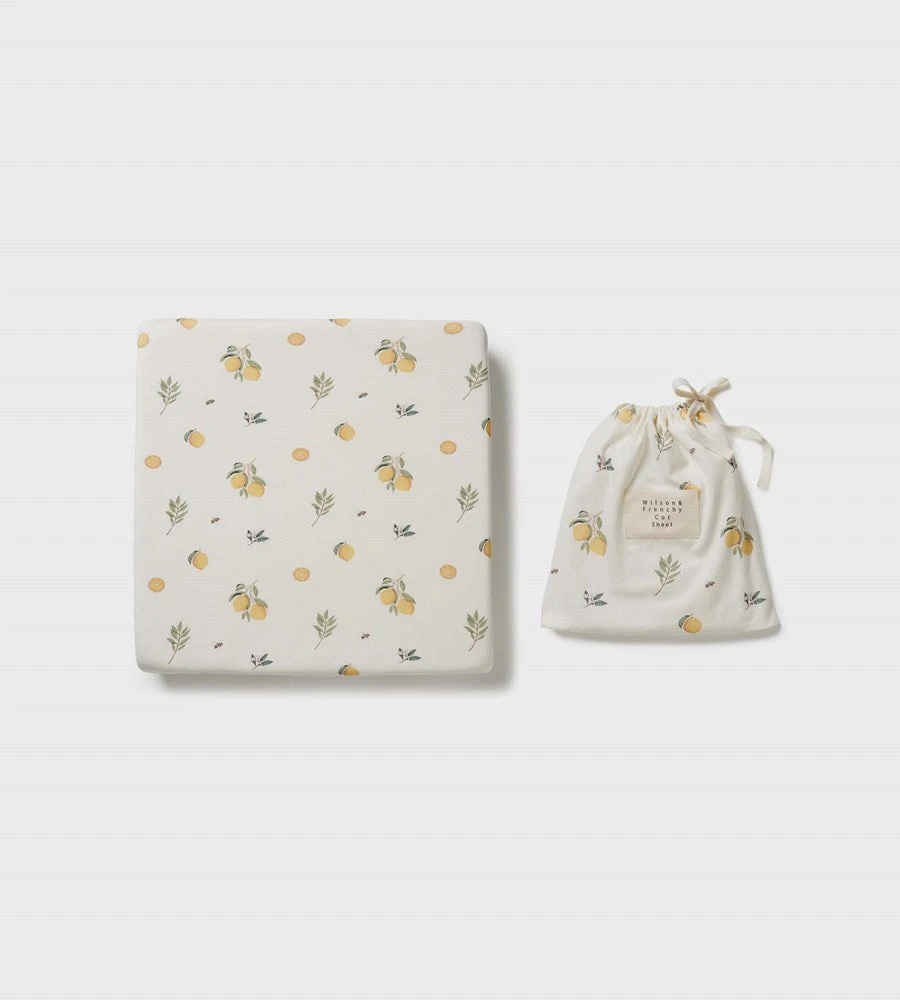 Wilson & Frenchy | Organic Cot Sheet | Lovely Lemons Baby + Child