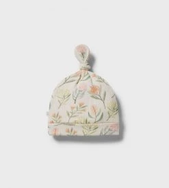 Wilson & Frenchy | Organic Rib Knot Hat | Pretty Floral New In Baby