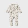 Wilson & Frenchy | Organic Rib Zipsuit With Feet | Tiny Feather