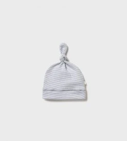 Baby + Child Wilson & Frenchy | Organic Stripe Rib Knot Hat | Rain Drop