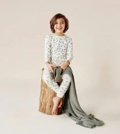 Wilson & Frenchy | Organic Rib Long Sleeve Pyjamas | Tiny Feather