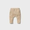 Wilson & Frenchy | Organic Waffle Slouch Pant | Oatmeal Fleck New In Baby