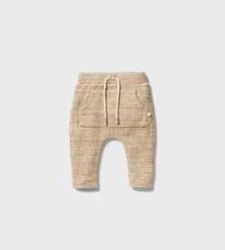 Wilson & Frenchy | Organic Waffle Slouch Pant | Oatmeal Fleck New In Baby