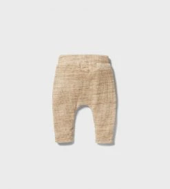 Wilson & Frenchy | Organic Waffle Slouch Pant | Oatmeal Fleck New In Baby