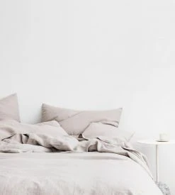 Cultiver | Linen Flat Sheet | Smoke Grey Homewares