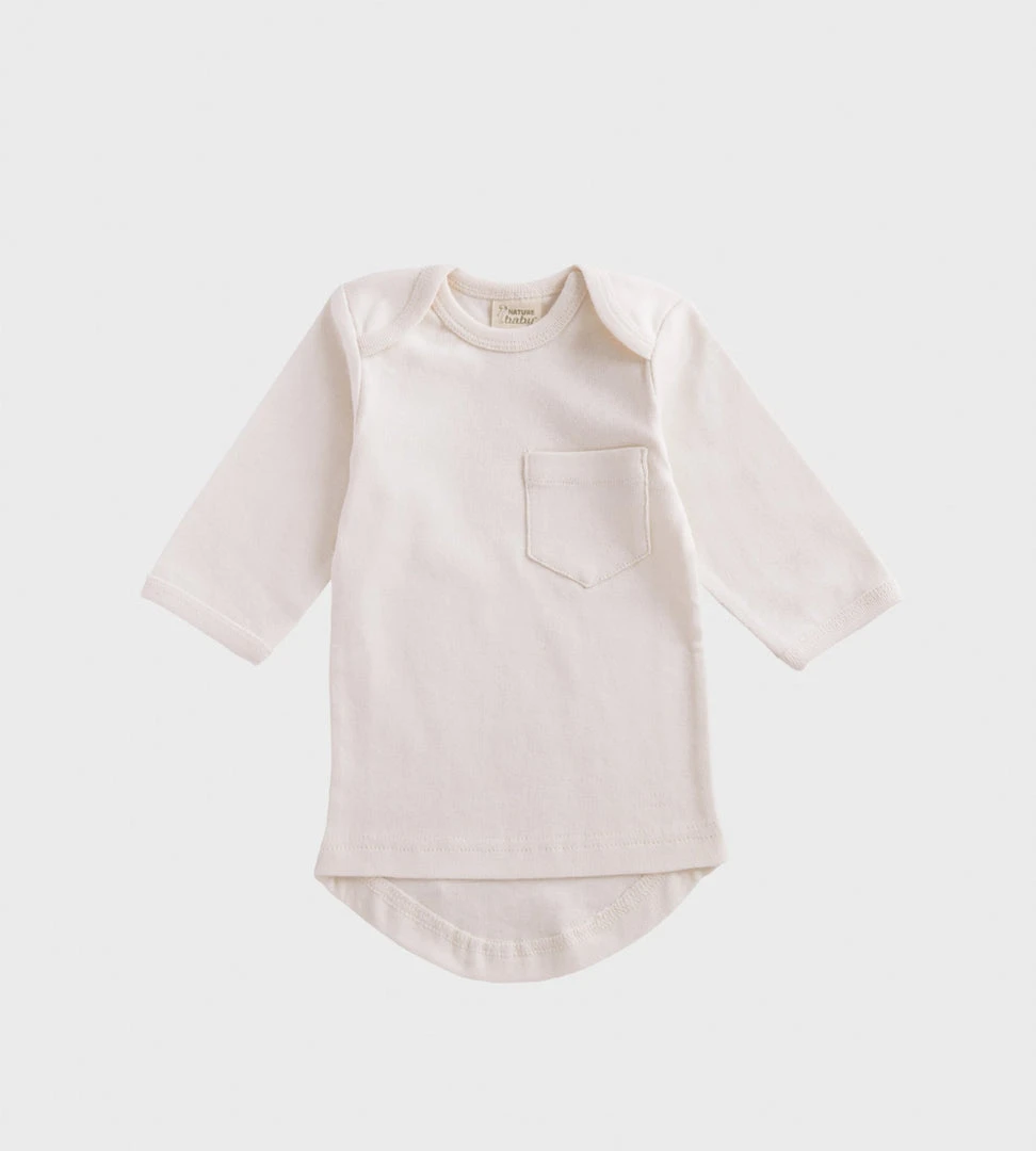 Nature Baby | Long Sleeve Pocket Tee | Natural Baby + Child